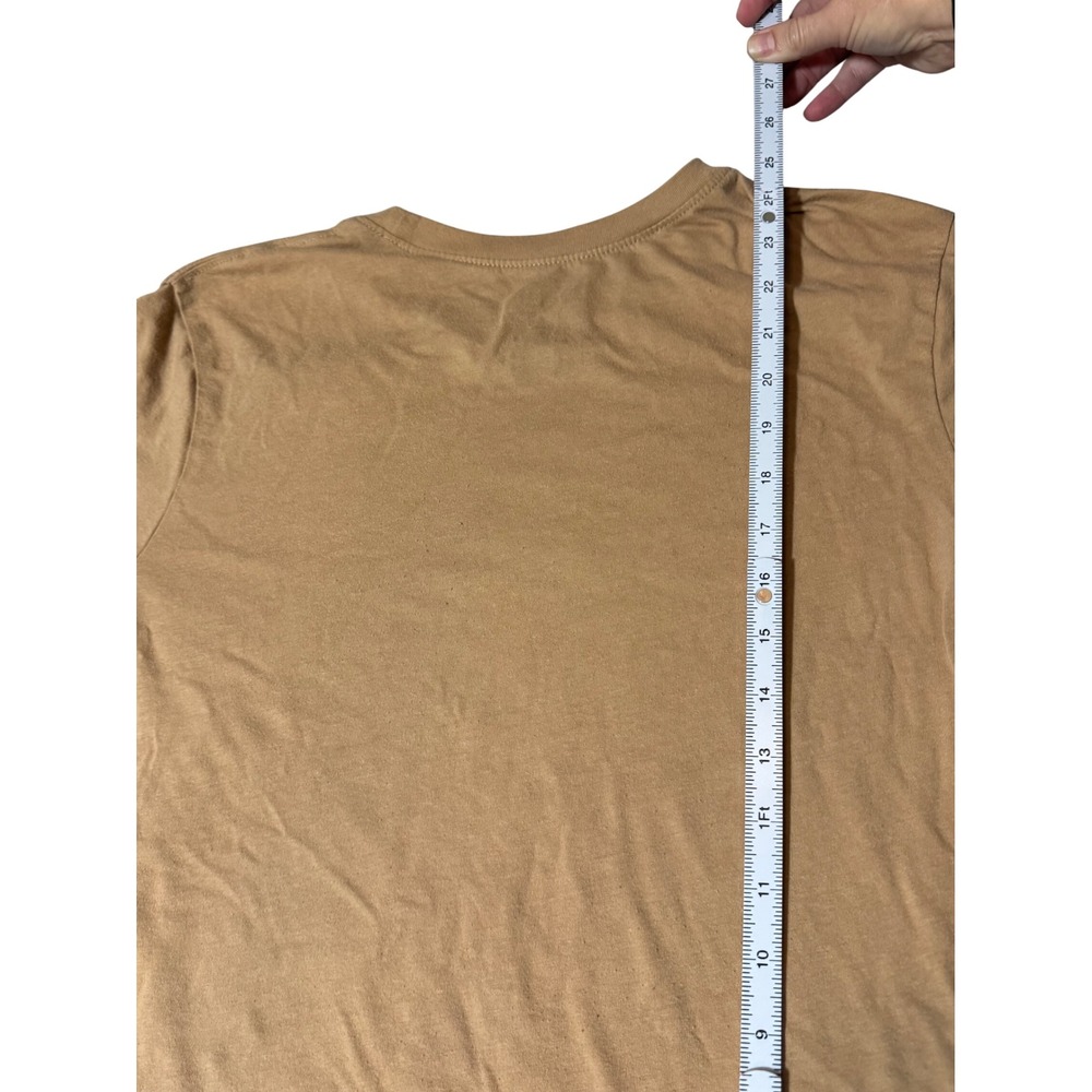 Def Leppard Graphic T-Shirt Tan Brown Leopards Band Tee Small 4-6 - Picture 5 of 6